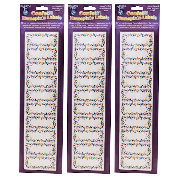 Ashley Productions Magnetic Die-Cut Small Foam Labels, Confetti, PK90 18006 - main